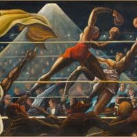 Ernie Barnes Aka Punch From The Heavens Hand Painted Reproduction