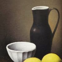 F Lix Elie Tobeen Bol Et Citrons C. 1930 Hand Painted Reproduction