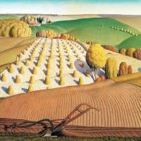 Fall Plowing 1931 Grant Wood Hand Painted Reproduction
