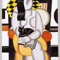 Fernand Leger Woman With A Cat 1921 Hand Painted Reproduction