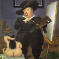 Fernando Botero Self Portrait As Velasquez 1986 Hand Painted Reproduction