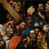 Follower Of Hieronymus Bosch Christ Carrying The Cross Hand Painted Reproduction