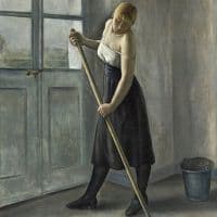Fran Ois Barraud Fille Au Travail 1933 Hand Painted Reproduction