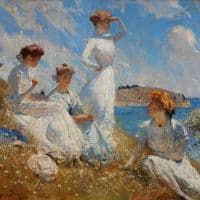 Frank W. Benson Summer 1909 Hand Painted Reproduction