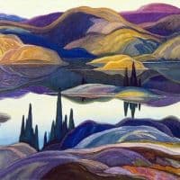 Franklin Carmichael Mirror Lake - 1929 Hand Painted Reproduction