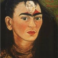 Frida Kahlo Diego And I Hand Painted Reproduction