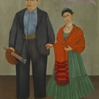 Frida Kahlo Frida And Diego Rivera Hand Painted Reproduction