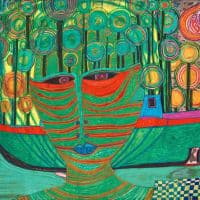 Friedensreich Hundertwasser Columbus Landed In India 1969 Hand Painted Reproduction