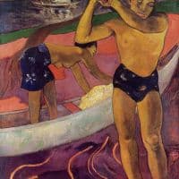 Gauguin A Man With Axe Hand Painted Reproduction