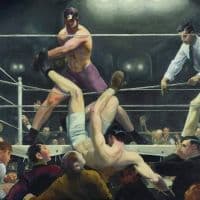George Bellows Dempsey And Firpo - 1924 Hand Painted Reproduction