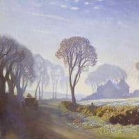 George Clausen The Road Winter Morning 1923 Hand Painted Reproduction