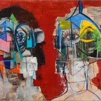 George Condo Double Head 2014 Hand Painted Reproduction