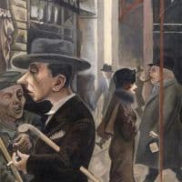 George Gosz Street Scene 1925. Hand Painted Reproduction