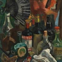 George Grosz Myself And The Barroom Mirror Hand Painted Reproduction