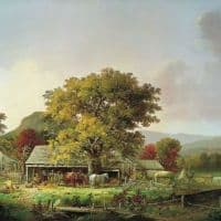 George Henry Durrie Autumn In New England Cider Making 1863 Hand Painted Reproduction