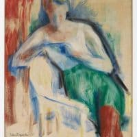 Georges Vantongerloo Zittende Vrouw - Sitting Woman - 1916 Hand Painted Reproduction