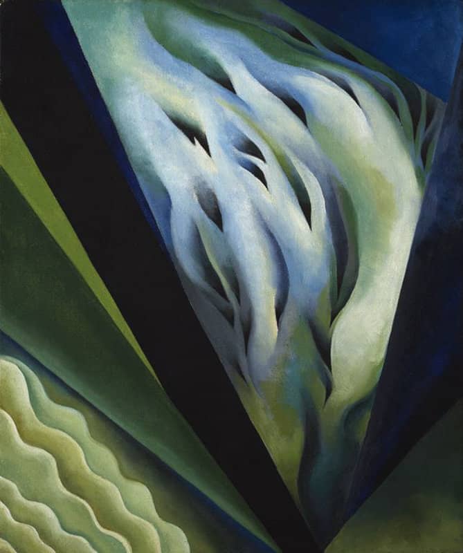 Georgia O Keeffe Blue And Green Music - 1921 Hand Painted Reproduction museum quality