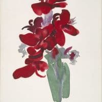 Georgia O Keeffe Red Canna 1914 Hand Painted Reproduction