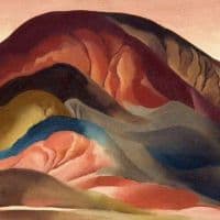 Georgia O Keeffe Rust Red Hills 1930 Hand Painted Reproduction