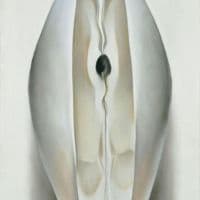 Georgia O Keeffe Slightly Open Clam Shell 1926 Hand Painted Reproduction