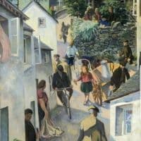 Gilbert Spencer The School On Peggy Hill Ambleside 1952 Hand Painted Reproduction