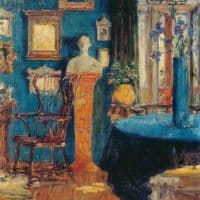 Gotthardt Kuehl The Blue Room - 1900 Hand Painted Reproduction