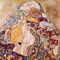 Gustav Klimt Baby Hand Painted Reproduction