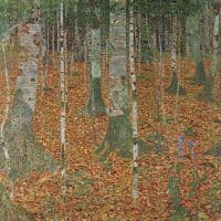 Gustav Klimt Birch Forest Hand Painted Reproduction