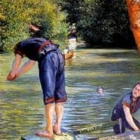 Gustave Caillebotte Baigneurs 1878 Hand Painted Reproduction