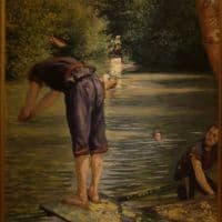 Gustave Caillebotte Bathers On The Banks Of The Yerres Hand Painted Reproduction