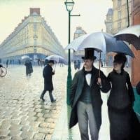 Gustave Caillebotte Paris Street Rainy Day Hand Painted Reproduction