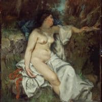 Gustave Courbet Bather Sleeping By A Brook Hand Painted Reproduction