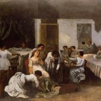 Gustave Courbet Dressing The Dead Girl Dressing The Bride Hand Painted Reproduction