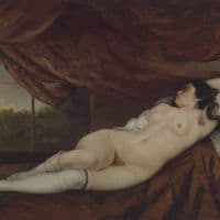 Gustave Courbet Femme Nue Couchee Hand Painted Reproduction