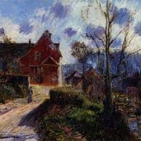 Gustave Loiseau The Red Painted House 1910 Hand Painted Reproduction