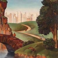 Harry Lane Central Park New York City Hand Painted Reproduction