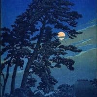 Hasui Kawase Moon At Megome 1930 Hand Painted Reproduction