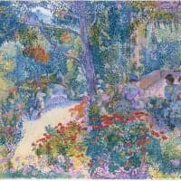 Henri Edmond Cross Afternoon In The Garden 1904 Hand Painted Reproduction