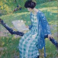 Herman H. Wessel A Summer Afternoon 1924 Hand Painted Reproduction