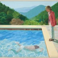 Hockney Portrait Of An Artist - Pool With Two Figures - 1972 Hand Painted Reproduction