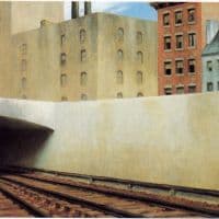 Hopper Approaching A City Hand Painted Reproduction
