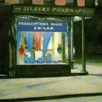 Hopper Drug Store Hand Painted Reproduction