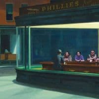 Hopper Nighthawks With The Big Lebowski hand painted reproduction