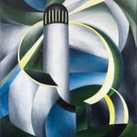 Ida O Keeffe Variation On A Lighthouse Theme Iv Hand Painted Reproduction