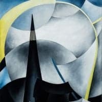 Ida Ten Eyck O Keeffe Variation On A Lighthouse Theme V C. 1931-32 Hand Painted Reproduction