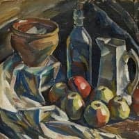 Ilmari Aalto Still Life With Jug Pot Bottle And Apples 1922 Hand Painted Reproduction