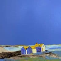 Janis H Sanders The Blue House Hand Painted Reproduction