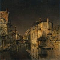 Jean Charles Cazin Minuit Hand Painted Reproduction