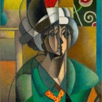 Jean Metzinger Woman With Fan Hand Painted Reproduction
