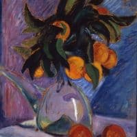 Jean Puy Still Life Bouquet Of Oranges In A Pitcher Or Collioure 1913 Hand Painted Reproduction